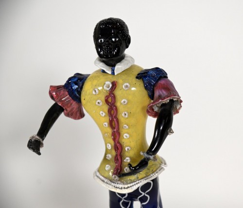 Grand personnage en verre de Venise 18e siècle - Verrerie, Cristallerie Style 