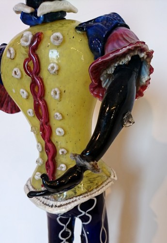 Antiquités - Grand personnage en verre de Venise 18e siècle