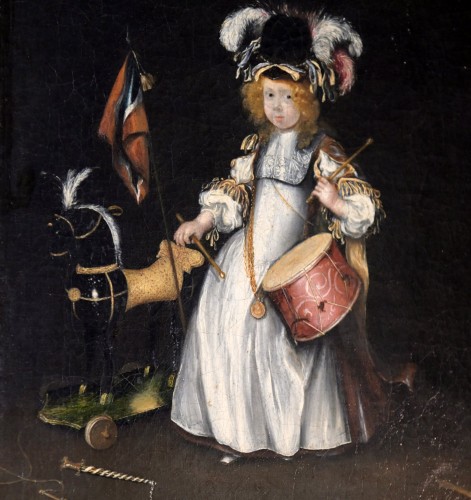 Portrait de jeune prince en militaire daté 1647 - Tableaux et dessins Style 