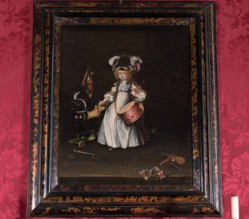 Portrait de jeune prince en militaire daté 1647 - 