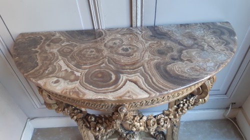 18th century - Gilded wood console, attributed to Georges Jacob