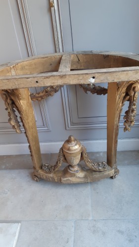 Console en bois sculpté, doré, attribuée à Georges Jacob - Louis XVI