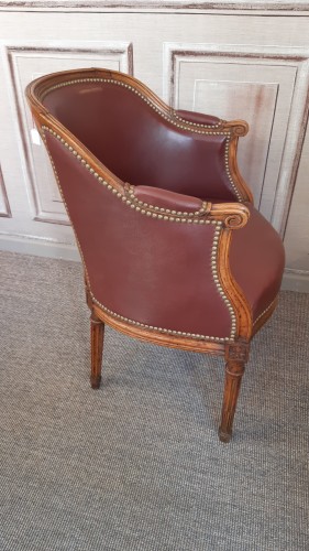 Fauteuil de bureau, d'époque Louis XVI, estampillé NADAL L'AINE - Sièges Style Louis XVI