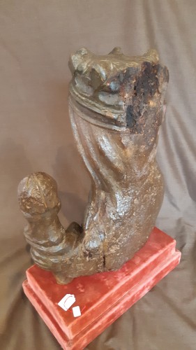 Moyen Âge - Vierge à l'enfant en bois sculpté polychrome du XVe siècle