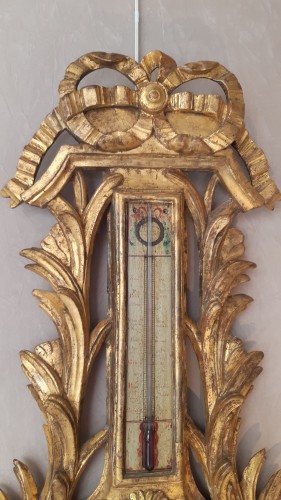 Objet de décoration Baromètre - Baromètre en bois doré vers 1760-1770