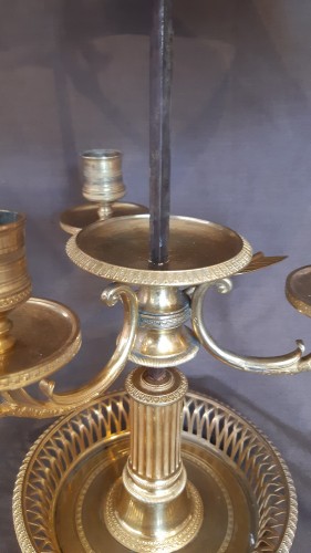 Lampe bouillotte en bronze ciselé et doré d'époque Directoire-Empire - Sylvain Rochas
