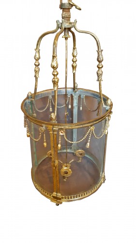 Louis XVI period gilt bronze lantern