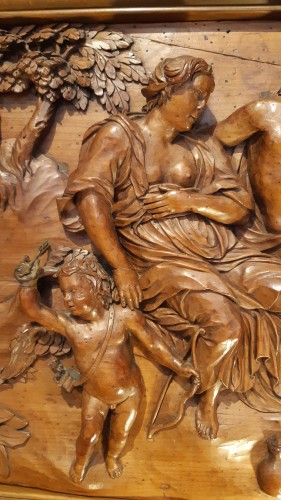 Sculpture Sculpture en Bois - Panneau en tilleul sculpté du début du XVIIIe siècle