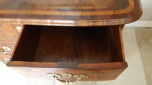 Régence - Commode en placage d'olivier et palissandre d' époque Louis XIV- Régence