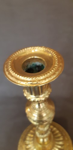 Paire de chandeliers en bronze doré d'époque Louis XVI - Sylvain Rochas
