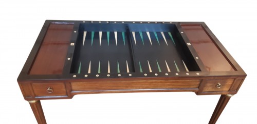 Louis XVI period mahogany tric-trac table