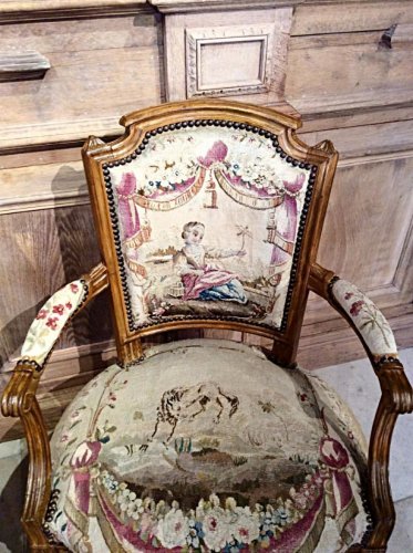 Suite de quatre fauteuils d'époque Louis XVI de Claude Sené - Sylvain Rochas