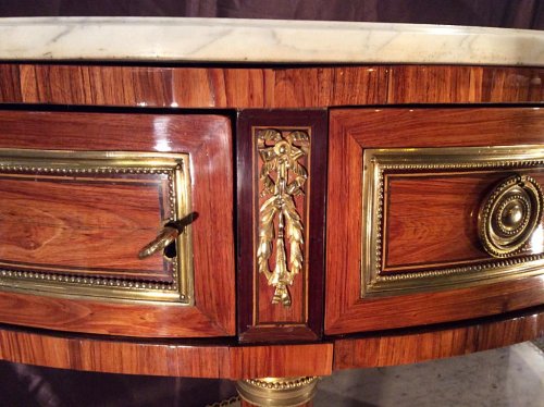 Mobilier Console - Console desserte d'époque Louis XVI estampillée Martin OHNEBERG