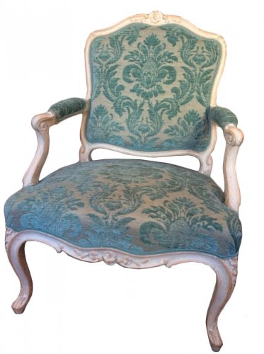 Paire de fauteuils à dossier "à la Reine" d'époque Louis XV
