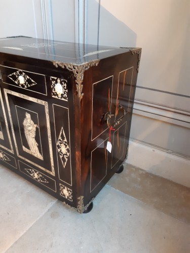 XVIIe siècle - Petit cabinet de voyage, Italie XVIIe siècle