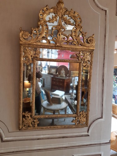 Régence - Miroir à pare closes d'époque Régence