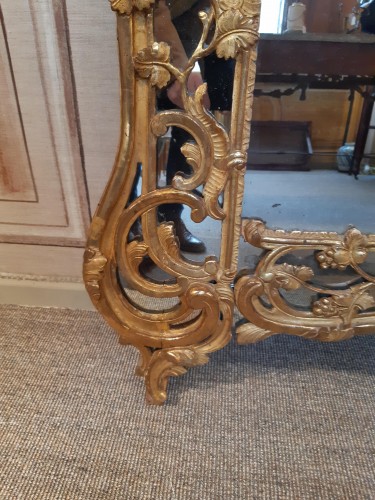 Grand miroir en bois doré d'époque Louis XV - Sylvain Rochas