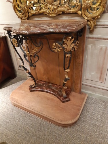 Console provençale du XVIIIe siècle en fer forgé - Louis XV