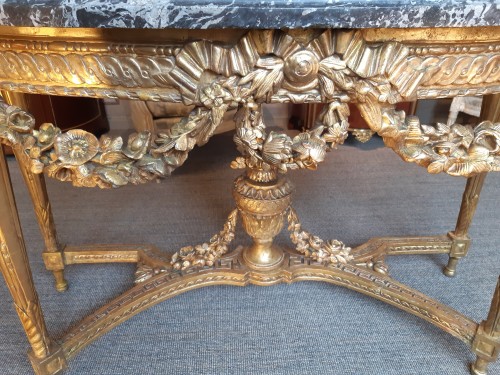 Grande console en bois doré d'époque Louis XVI - Mobilier Style Louis XVI