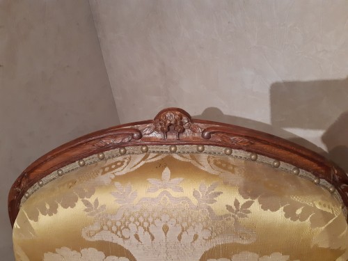 Paire de fauteuils à dos plat, d'époque Louis XV - Sylvain Rochas