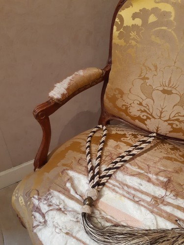 Pair of Louis XV period flat-back armchairs - Louis XV