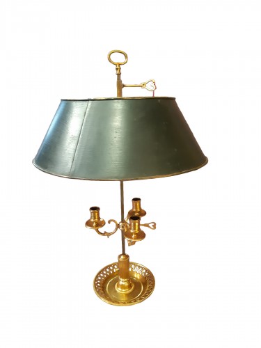 Lampe bouillotte Louis XVI en bronze doré