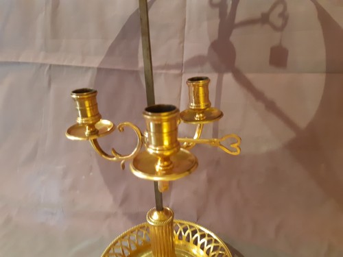 Lampe bouillotte Louis XVI en bronze doré - Luminaires Style Directoire