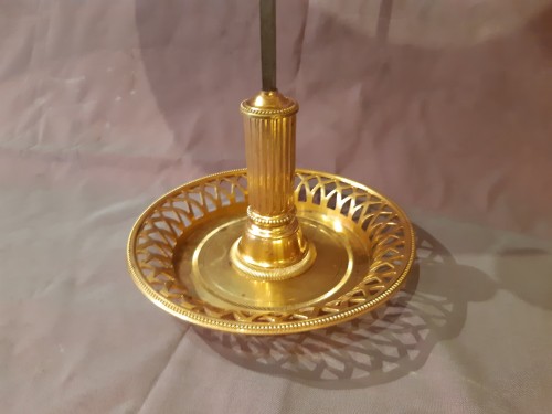 Luminaires Lampe - Lampe bouillotte Louis XVI en bronze doré