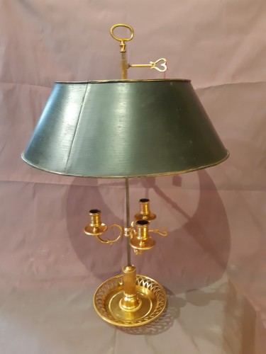 Antiquités - Lampe bouillotte Louis XVI en bronze doré