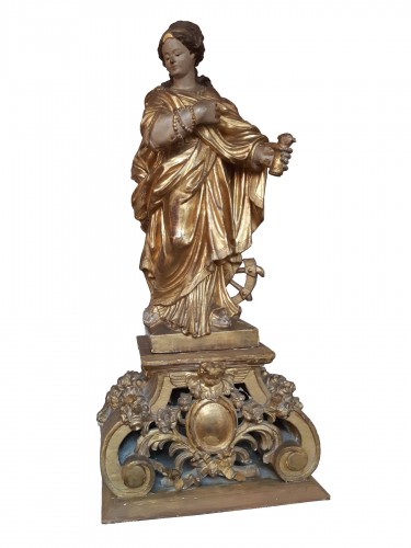 Saint Catherine of Alexandria on its Louis XIV period pedestal