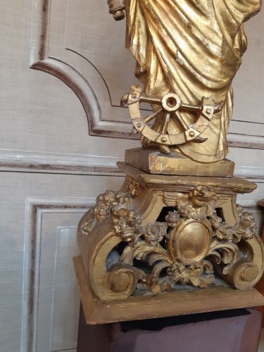 17th century - Saint Catherine of Alexandria on its Louis XIV period pedestal