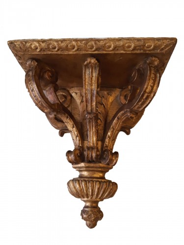 Petite console d'applique en bois doré d'époque Louis XIV
