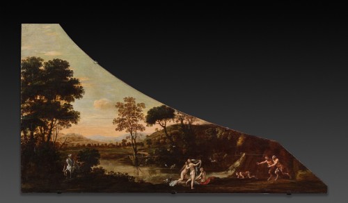 Harpsichord cover, att. to Pietro Paulo BONZI and Giuseppe CESARI - Paintings & Drawings Style Louis XIII