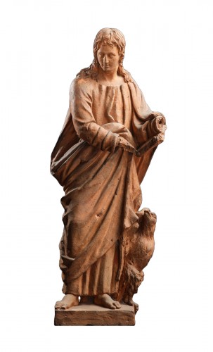 Sculpteur français de la seconde moitié du XVIIe siècle - Saint Jean l'Evangéliste
