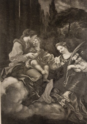 Giovanni Battista GAULLI, dit “BACICCIO” (1639 –1709) Recto : La Vierge à l’Enfant - Tableaux et dessins Style Louis XIV