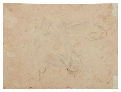 Tableaux et dessins Dessin, Aquarelle & Pastel - Giovanni Battista GAULLI, dit “BACICCIO” (1639 –1709) Recto : La Vierge à l’Enfant