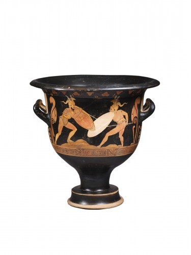 Red-figured bell-shaped krater, Greek art, Campania, 4th c. B.C.