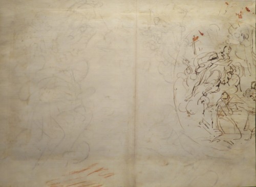 Giacinto CALANDRUCCI (Palerme, 1646 - 1707) Gloire de Saint André Corsini - Tableaux et dessins Style Louis XIV