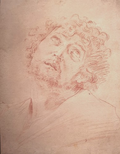 Flaminio TORRE (Bologne, 1620 – Modène, 1661) Tête de jeune homme