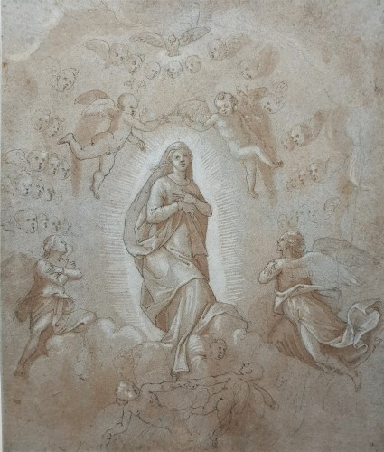NICOLÒ MARTINELLI, known as IL TROMETTA (Pesaro, 1535 ca. – Rome, 1611) The virgin