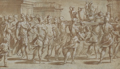 Bernardo CASTELLO ( 1557 - 1629 ), Triumph of Marcellus in Syracuse