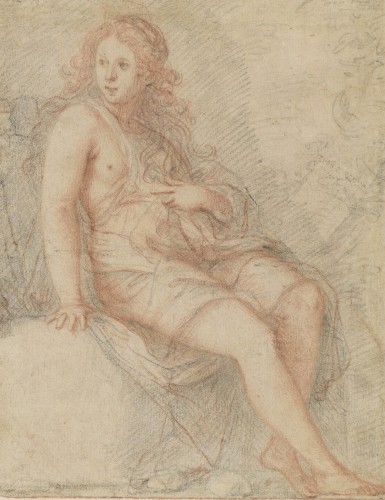 Giovanni BAGLIONE (1566 - 1643), Figure féminine assise