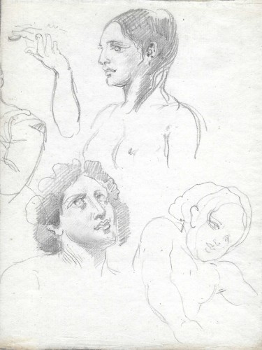 Eugène Delacroix ( 1798 -1863 1856), Head studies
