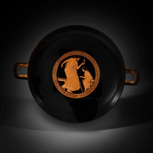 Kylix de type « B » à figures rouges attribué au Peintre de BRYGOS (Padgett) - Archéologie Style 