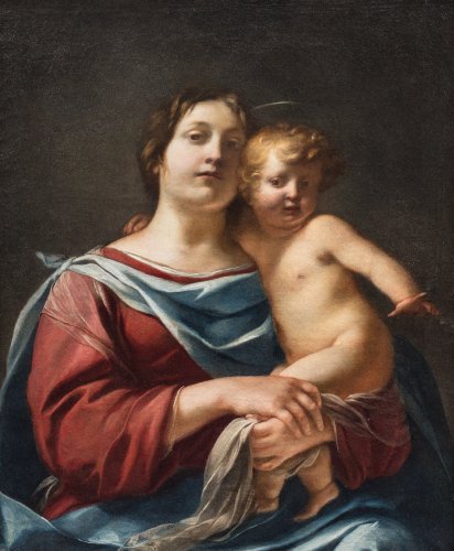 Jacques BLANCHARD (Paris, 1600 - 1638) - Vierge à l'Enfant au bras étendu