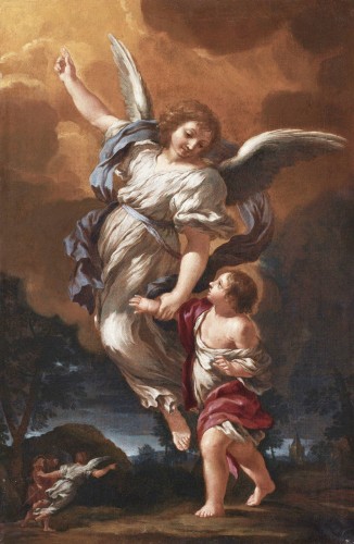 CIRO FERRI (Rome, 1634 –1689) - L’Ange Gardien