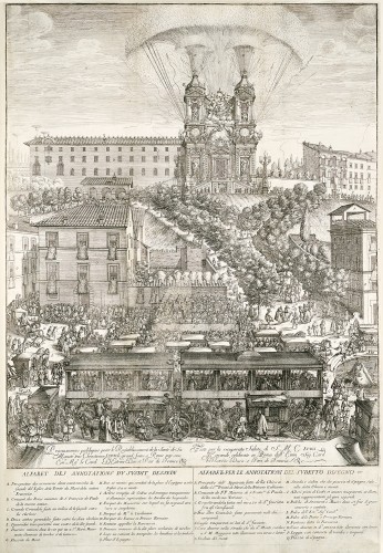 Tableaux et dessins Dessin, Aquarelle & Pastel - Simone Felice DELINO (1655-1697) - Projet pour la Trinité des Monts