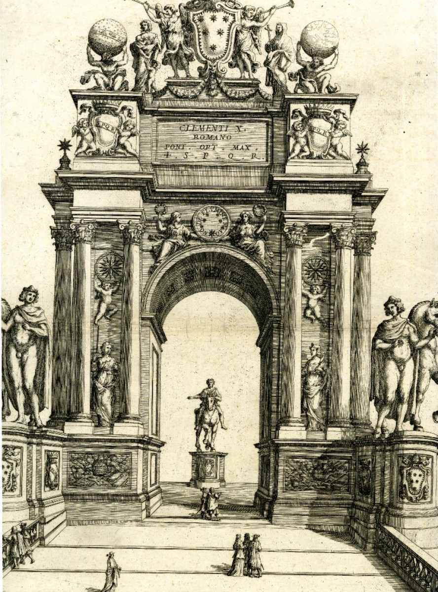 Carlo RAINALDI (Rome, 1611 - 1691) - Project of the triumphal arch of ...