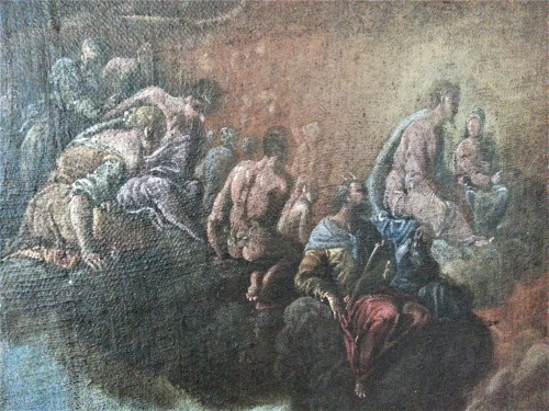 Francesco Maffei (Vicenza 1605 - Padova 1660) Att. - Les saints Antoine et Paul Ermite - Tableaux et dessins Style Louis XIV