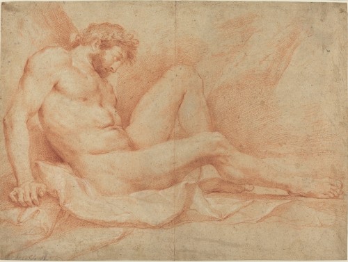 17th century - Andrea SACCHI and workshop (Nettuno, 1599 - Rome 1661) - study of Vulcan or Cyclops man